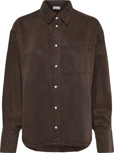 Object Objframe Zila L/S Re Shirt E Div Brown 44