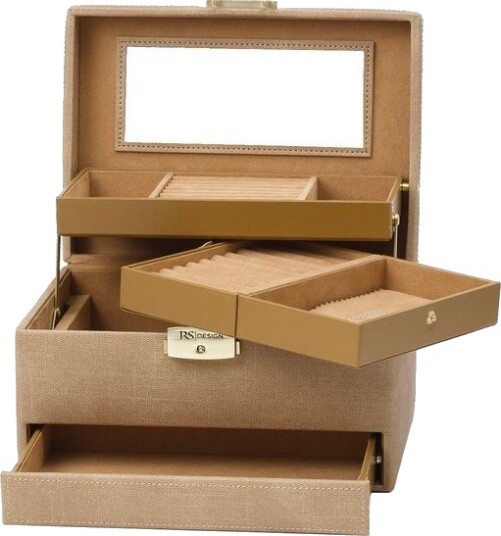 Svendsen Smykkeskrin i beige / brun imitert skinn Svendsen Smykkeskrin i beige / brun imitert skinn