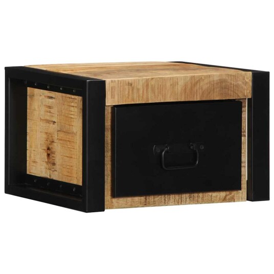  Nattbord 2 stk 40x35x25 cm grovt heltre mangotre 8721158313263