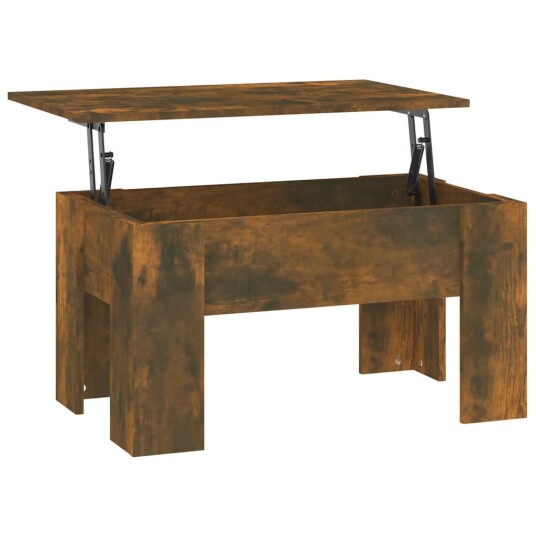 vidaXL Salongbord røkt eik 79x49x41 cm konstruert tre vidaXL Salongbord røkt eik 79x49x41 cm konstruert tre