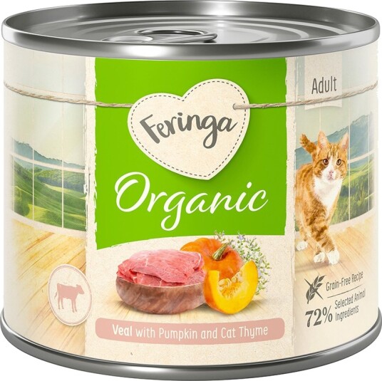 Feringa Våtfôr Adult Økologisk Øko Kalv Med Øko Gresskar Og Øko Kattegamander 24 X 200 G