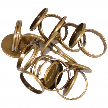 Infinity Hearts Fingerring DIY Jern Bronse 16mm 10 stk
