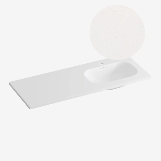 Korsbakken Nice Heldekkende Terrazzo Beige 120cm Høyre Korsbakken Nice Heldekkende Terrazzo Beige 120cm Høyre