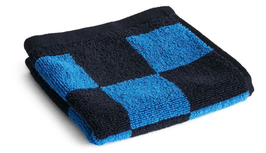 HAY Check håndkle 30 x 30 cm Cobolt blue
