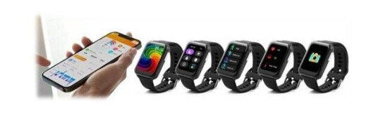 TECHNAXX TX-SW7HR - black - smart watch with strap - black