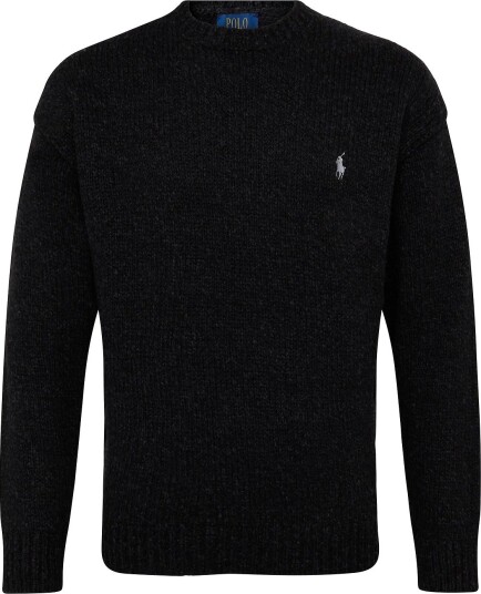Polo Ralph Lauren Wool Blend Crewneck Sweater BLACK MARL XS