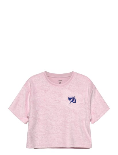 name it Nmfhildimar Ss Rlx Sh Terry Top - Pink - 110 name it Nmfhildimar Ss Rlx Sh Terry Top - Pink - 110
