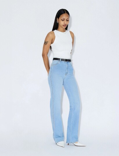 Dr Denim Moxy High Straight Blue M x 2