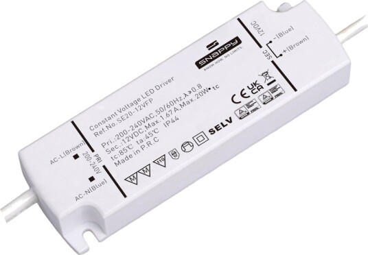 Snappy Snappy 20W / 24V DC strømforsyning   0.83A IP44