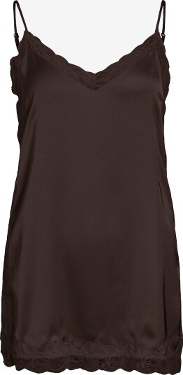 Vila Singlet Vionara Lace Singlet/Spi Brun
