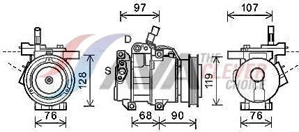 AC-kompressor AVA COOLING SYSTEMS KAAK161