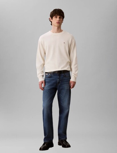 Calvin Klein Jeans Eu Ls Cotton Relaxed Crewnk Swea Cream XXL Calvin Klein Jeans Eu Ls Cotton Relaxed Crewnk Swea Cream XXL