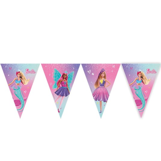 Barbie Vimpelbanner i Papir 2,3 meter