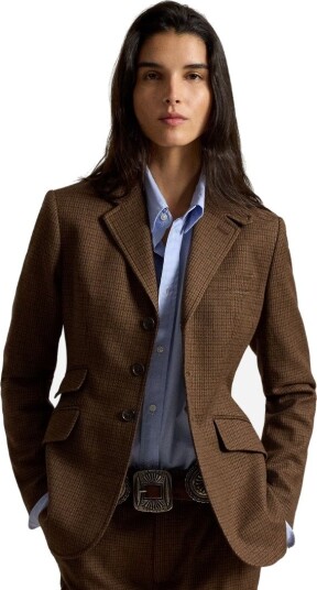 Ralph Lauren Woven blazer/sport coat US 2 brun dame