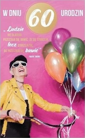 Ab Card Gratulasjonskort 60 År Ab Malt Dame Rosa P14