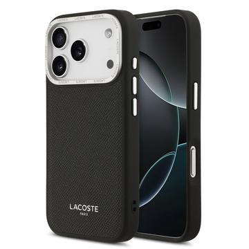 Lacoste iPhone 17 Pro Champs Élysées-deksel - MagSafe-kompatibel Svart