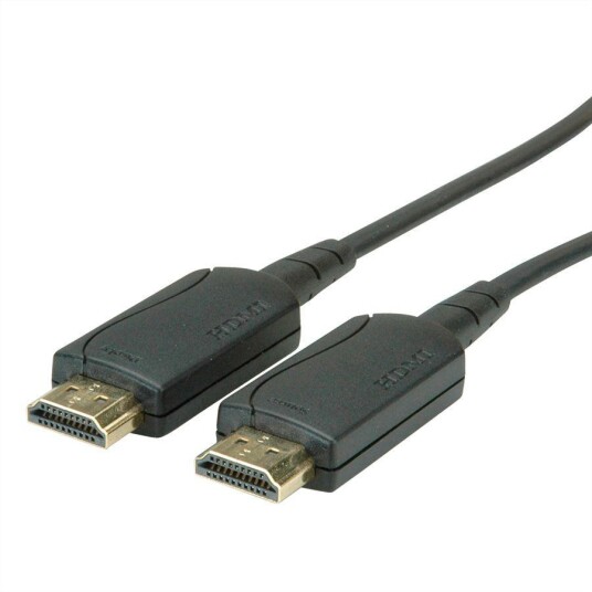 VALUE UHD HDMI AOC Cable. M/M. Black. 50m Factory Sealed