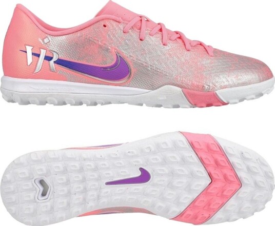 Nike Air Zoom Mercurial Vapor 16 Academy TF Vini Jr. Personal Edition   Rosa/Blå   Turf (TF) størrelse 44