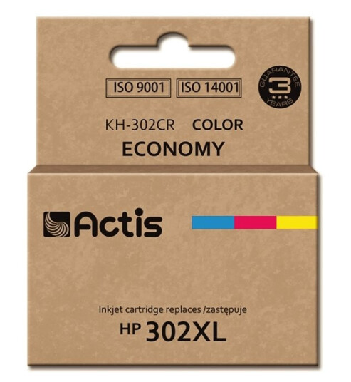 Actis Cartridge Kh-302Cr For Hewlett Packard Compatible Hp 302Xl F6u67ae Standard - Kompatibel - Tintenpatrone Høyt (Xl) Utbytte Fargestoffbasert Blekk 18 Ml 1 Stykker Enkeltpakke