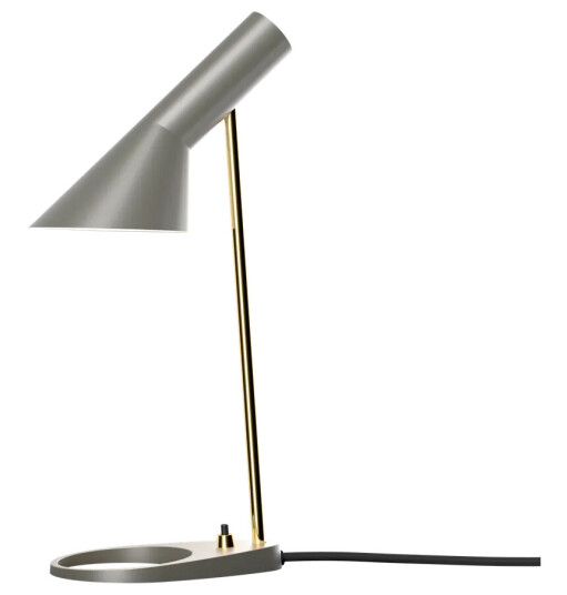 Louis Poulsen AJ Mini Bordlampe Grå / messing Louis Poulsen AJ Mini Bordlampe Grå / messing