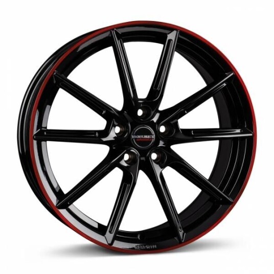 Borbet Lx18 Black Glossy Rim Red 8x18 5x112 ET44 B57.1 Borbet Lx18 Black Glossy Rim Red 8x18 5x112 ET44 B57.1
