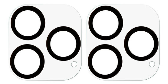 INCOVER iPhone 14 Pro / 14 Pro Max Herdet Beskyttelsesglass for Kameralinse 2-pakning - Gjennomsiktig med Svart Kant