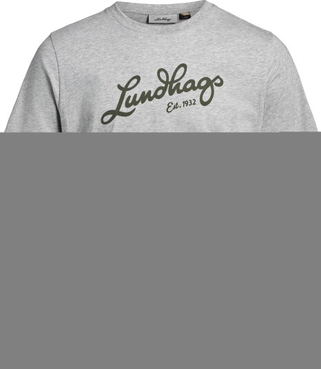 Lundhags Men"s Järpen Logo T Shirt Light Grey Melange S