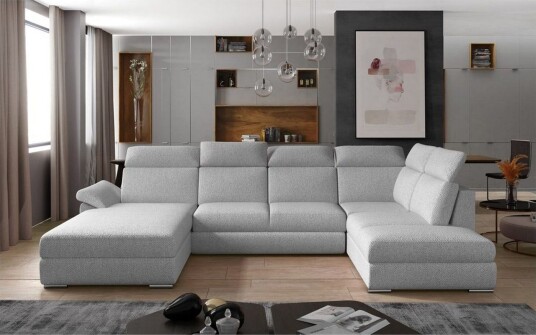 Seksjon Eltap Evanell 336x211x102 cm Grande 81 grå Venstre