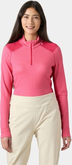 Helly Hansen Dame Lifa Merino Mellomvekt 1/2 Glidelås Basislag Rosa Xs