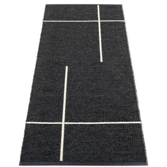 Pappelina Gulvteppe Fred 70 x 180. cm. black/vanilla