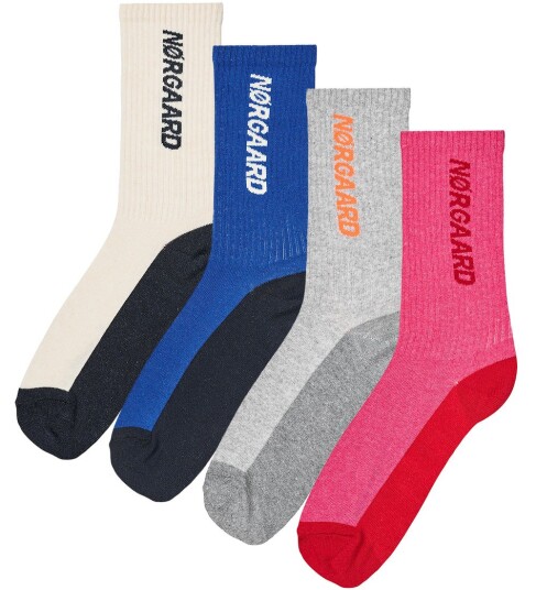 Mads Nørgaard Sock Box Logo Stepper Multi/patterned ONE SIZE