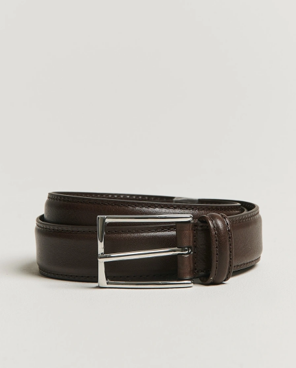 Anderson's Structure Leather Suit Belt 3 cm Dark Brown Anderson's Structure Leather Suit Belt 3 cm Dark Brown
