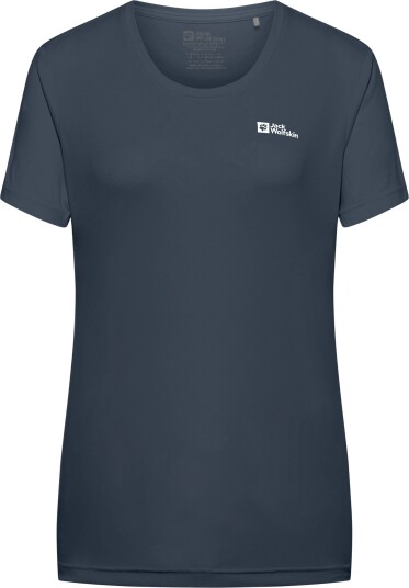Jack Wolfskin Women"s Tech Tee Midnight Sky S Jack Wolfskin Women"s Tech Tee Midnight Sky S