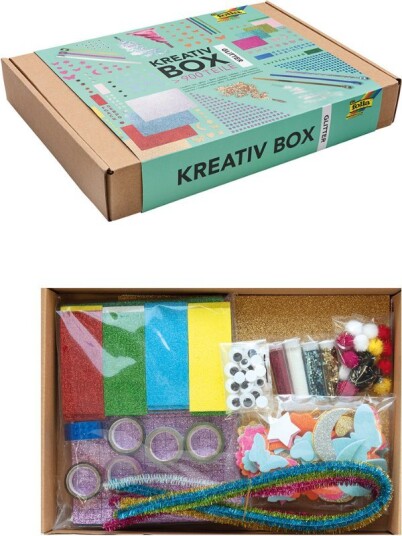 Folia Kreativ hobbyeske Glitter hobbysett med 900 deler til DIY