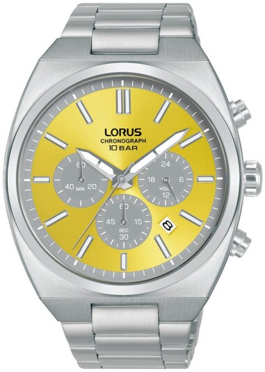 Lorus Herreklokke RT367KX9 Sport Gul/Stål Ø43 mm Lorus Herreklokke RT367KX9 Sport Gul/Stål Ø43 mm