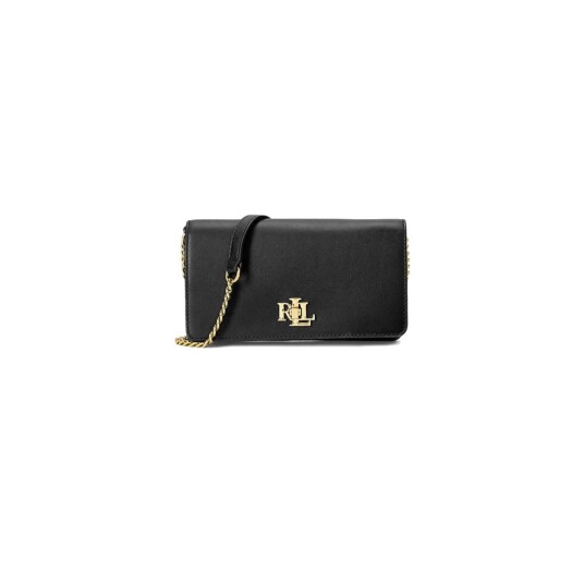 Lauren Ralph Lauren Leather Crossbody Turn-Lock Tech Case - Black - ONE SIZE