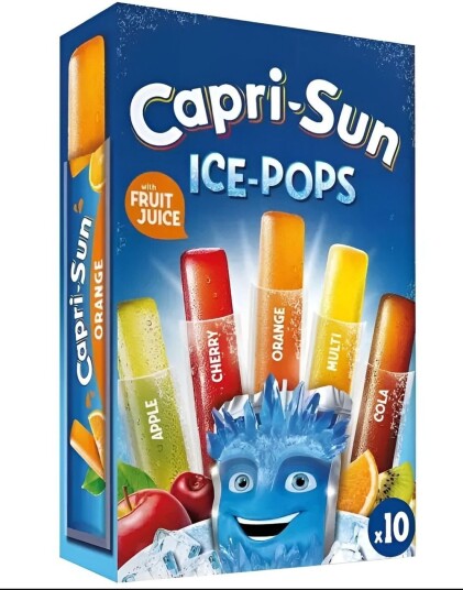 10 stk Capri Sun Ice PopSaft Is med 5 Assorterte Smaker 400 ml