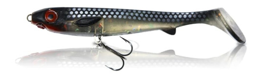 EJ Lures Flatnose Shad Jr New Moon With Stinger 15cm, 2-pack EJ Lures Flatnose Shad Jr New Moon With Stinger 15cm, 2-pack