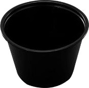 Dressingbæger 110 Ml/4 Oz Ø74x45 Mm Pp Sort,250 Stk/Ps   250 Stk.