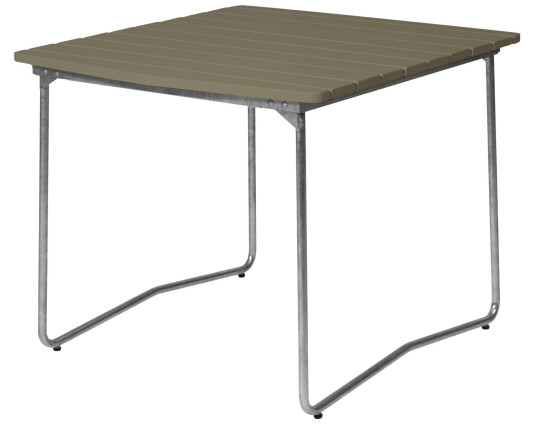 Grythyttan Stålmöbler Bord B31 Lysegrønn lakkert eik/galvanisert stål 84 x 92 cm Grønn