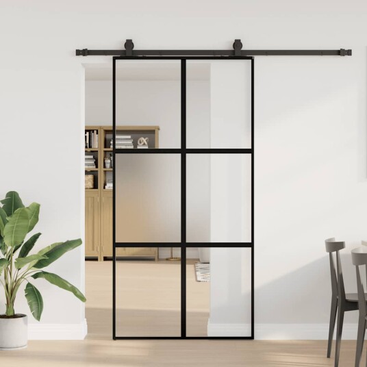 Svart 102,5x205cm Herdet Glass Svart 102,5x205cm Herdet Glass