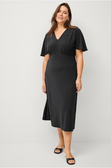 Ellos Plus Collection Kjole Anna Lurex Svart