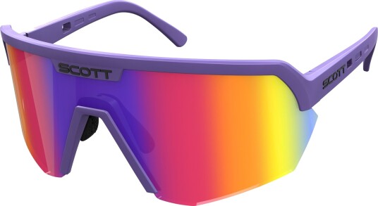 SCOTT Sport Shield Sykkelbriller Lilla/Blågrønn Krom