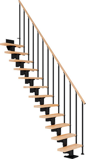 Dolle Dublin Rett Trapp svartclassic Ii lakkert Bøk  71 12 Loddrett Høyde 240 292cm