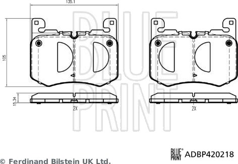BLUE PRINT ADBP420218 Bremseklosser