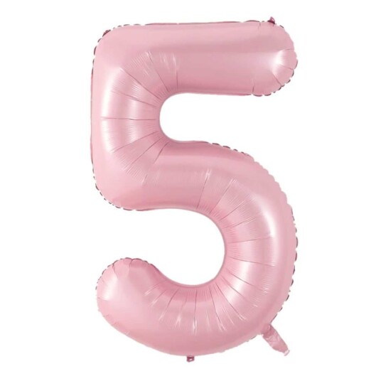 Enorm 102 cm siffer ballong rosa nummer 5 ballong