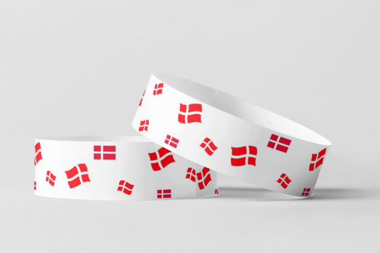 Papirarmbånd med fortrykt mønster
