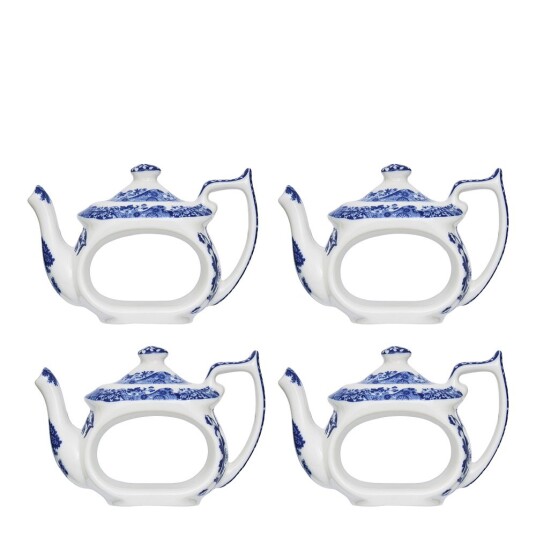 Spode Blue Italian serviettring 4 stk blå/hvit Spode Blue Italian serviettring 4 stk blå/hvit
