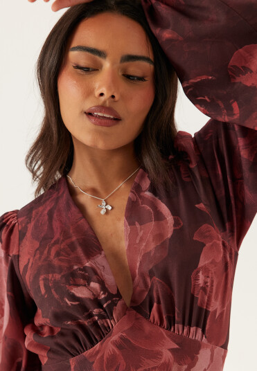 Bubbleroom Balloon Sleeve Maxi Dress