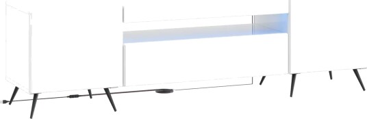 vidaXL LED TV skap Høgglans hvit Konstruert tre